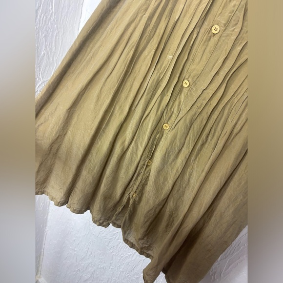 CP Shades Green Button Up Tank Tunic Size XS - Picture 5 of 7